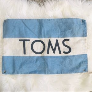 TOMS Canvas Shoe Bag Dust Bag Blue White Logo